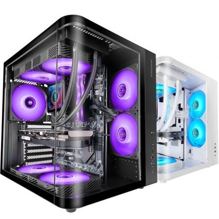 Mars Gaming Caja Gaming Semitorre ATX MC-CURV con Cristal Templado Curvo, Doble Cámara, USB-C, Compatible con Refrigeración Líquida 240mm y Fuente ATX Mars Gaming Caja Gaming Semitorre ATX MC-CURV con Cristal Templado Curvo, Doble Cámara, USB-C, Compatible con Refrigeración Líquida 240mm y Fuente ATX